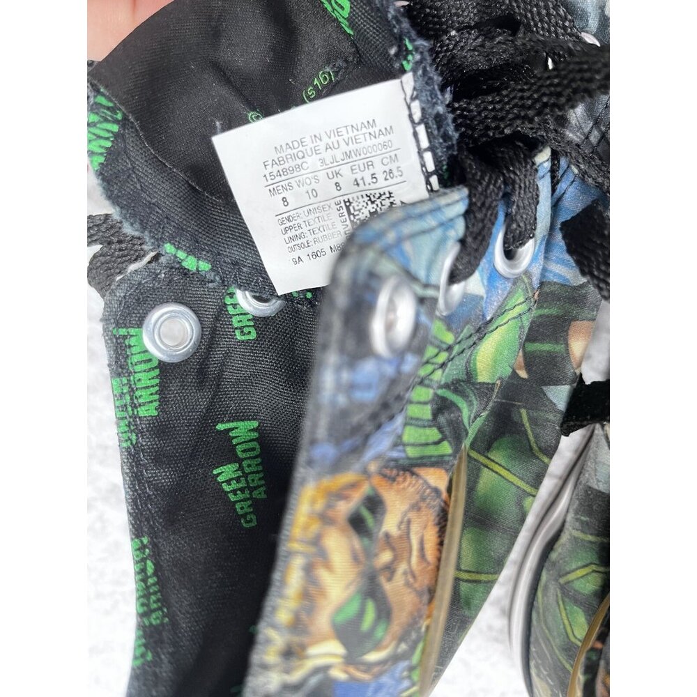 Men's Converse All Stars Chucks Green Arrow DC Comics High Top Sneaker Size 8 - Picture 6 of 11